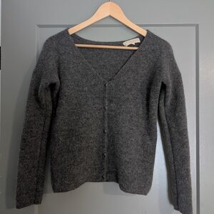 Sézane Grey Barry Cardigan Sweater